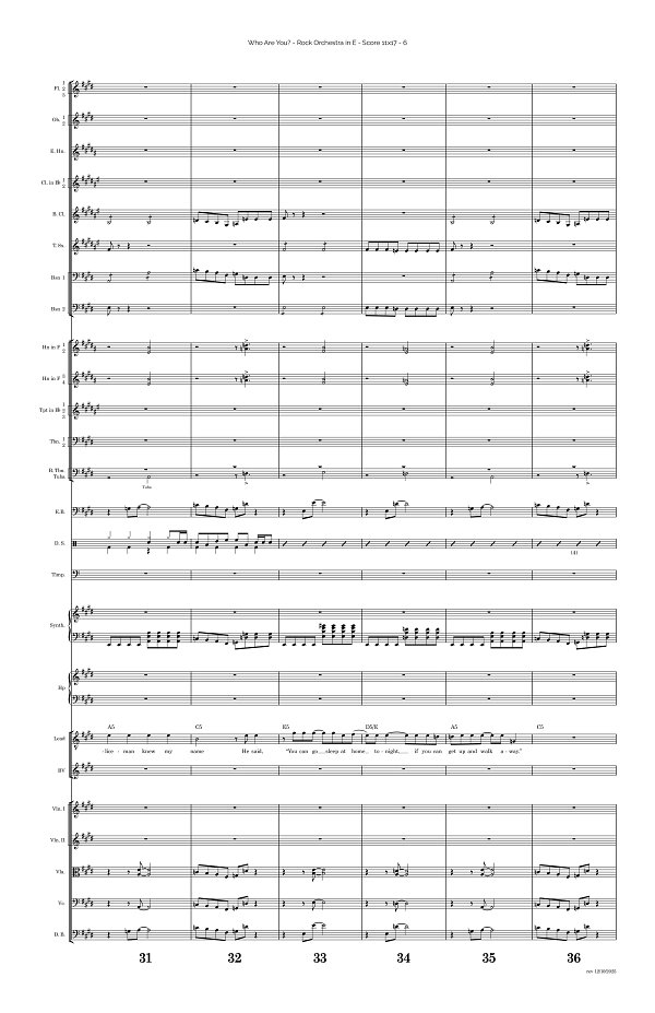 Who Are You for Rock Orchestra sheet music, page 6