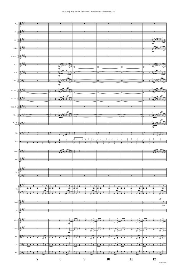 It's A Long Way To The Top (If You Wanna Rock 'n' Roll) for Rock Orchestra sheet music, page 2