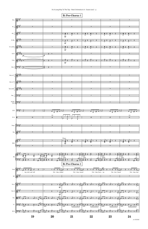 It's A Long Way To The Top (If You Wanna Rock 'n' Roll) for Rock Orchestra sheet music, page 4