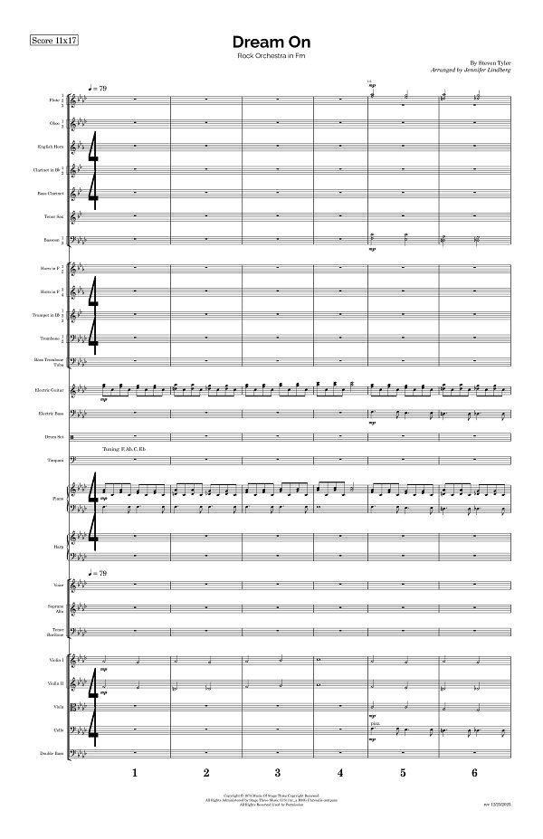 Dream On for Rock Orchestra sheet music, page 1