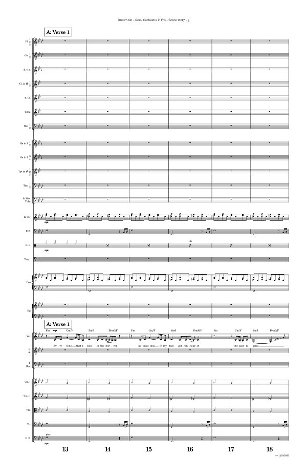 Dream On for Rock Orchestra sheet music, page 3