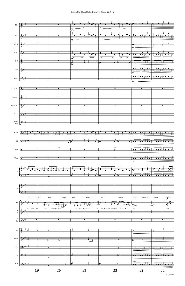 Dream On for Rock Orchestra sheet music, page 4