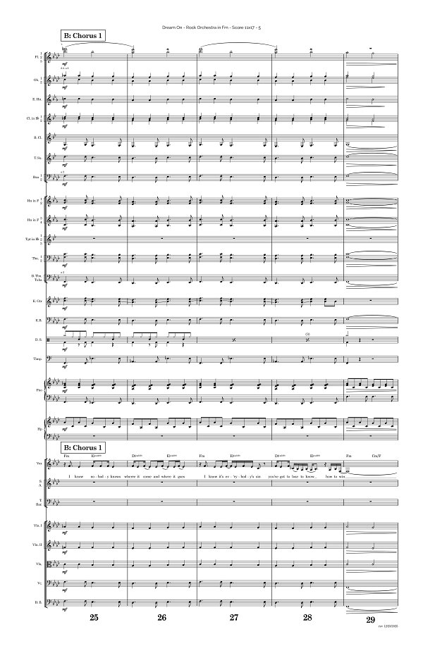 Dream On for Rock Orchestra sheet music, page 5