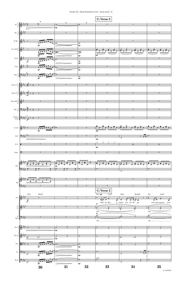 Dream On for Rock Orchestra sheet music, page 6