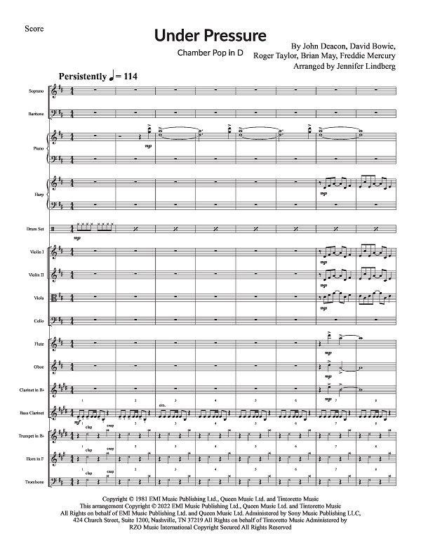 Under Pressure for Chamber Ensemble sheet music