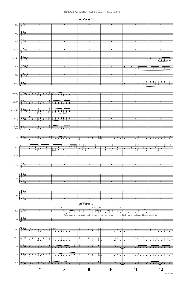 Hit Me With Your Best Shot for Rock Orchestra sheet music, page 2