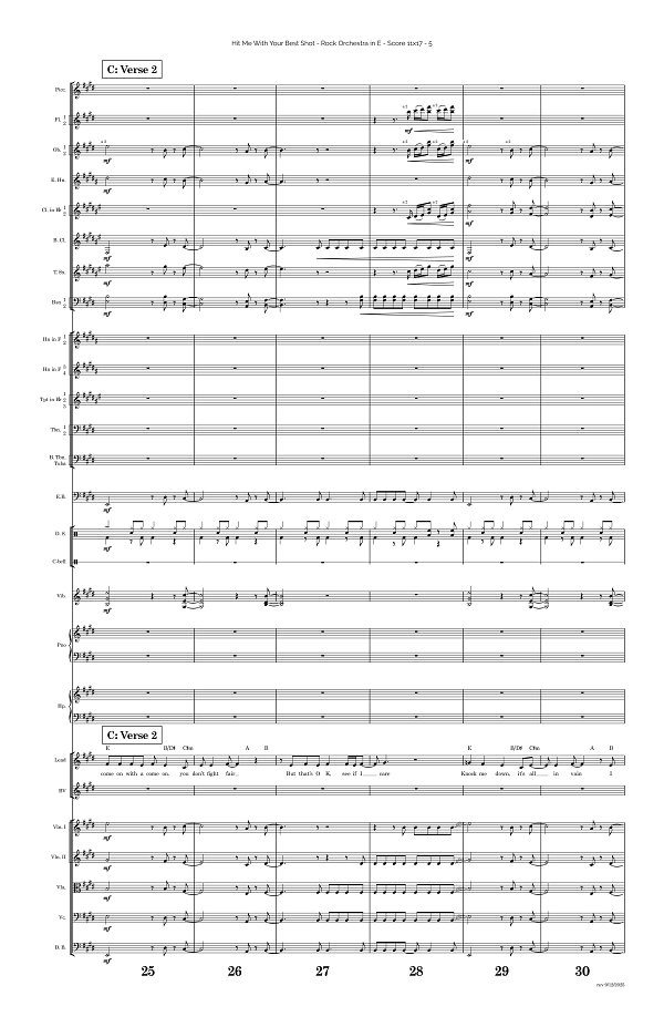 Hit Me With Your Best Shot for Rock Orchestra sheet music, page 5
