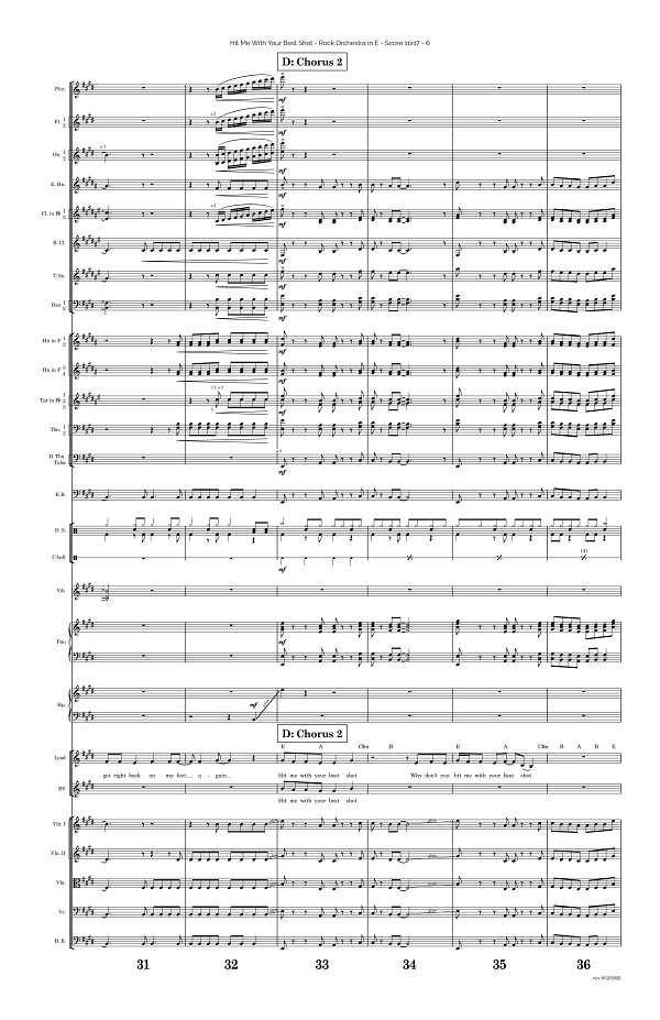 Hit Me With Your Best Shot for Rock Orchestra sheet music, page 6