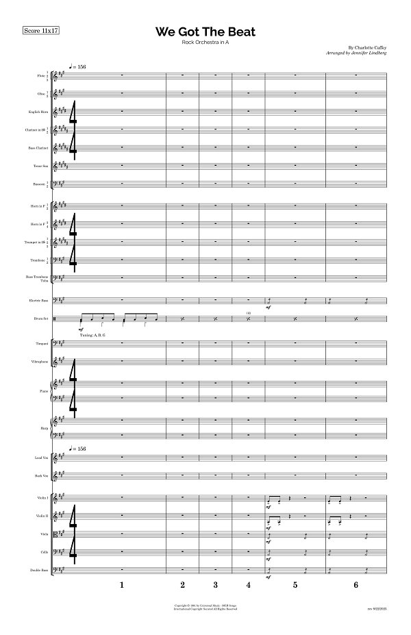 We Got The Beat for Rock Orchestra sheet music, page 1