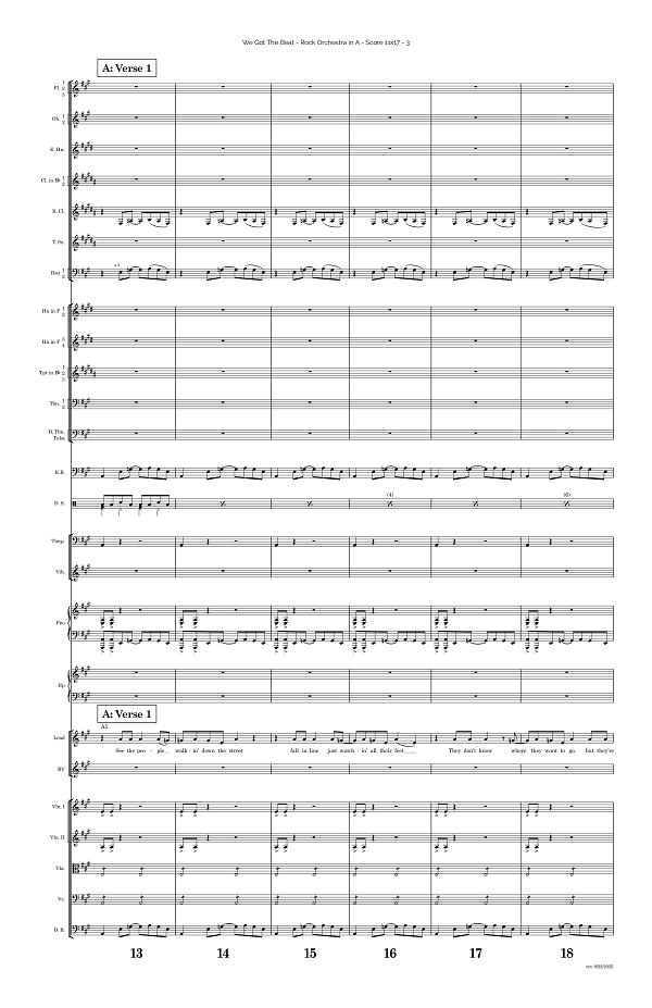 We Got The Beat for Rock Orchestra sheet music, page 3