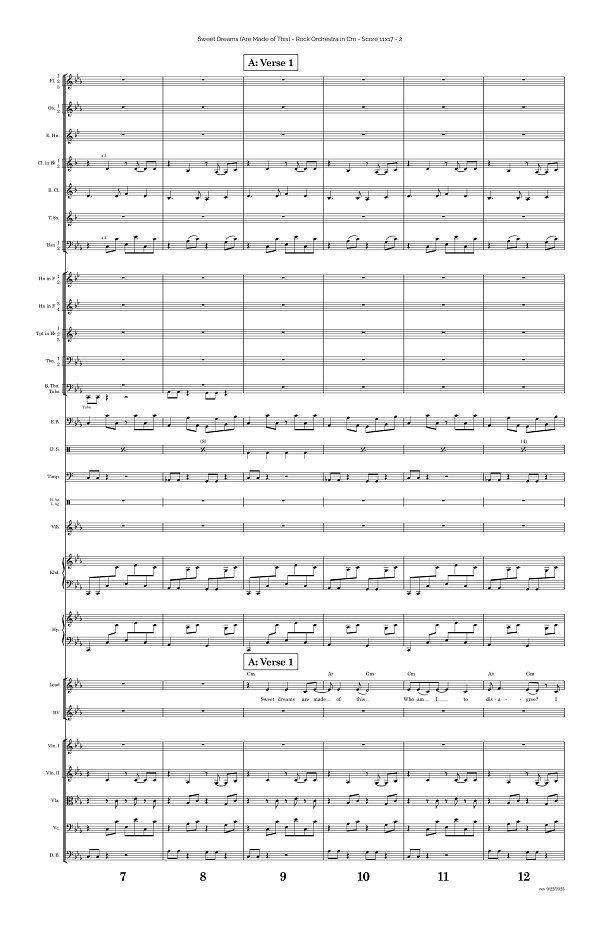 Sweet Dreams (Are Made of This) for Rock Orchestra sheet music, page 2