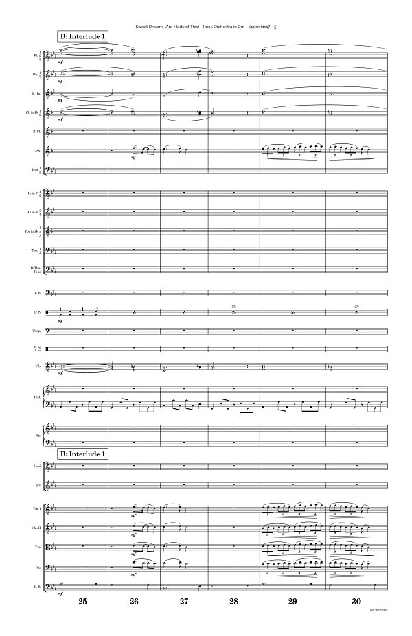 Sweet Dreams (Are Made of This) for Rock Orchestra sheet music, page 5
