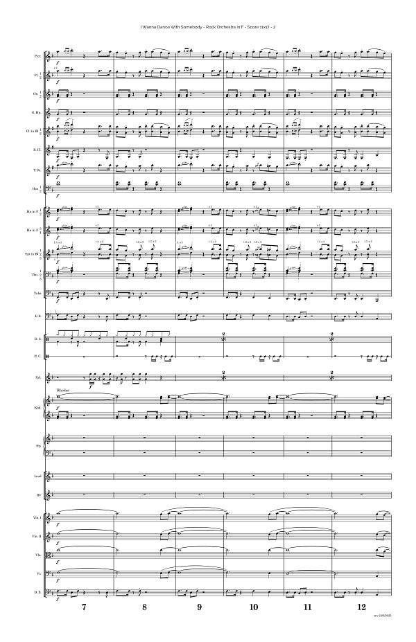 I Wanna Dance With Somebody for Rock Orchestra sheet music, page 2