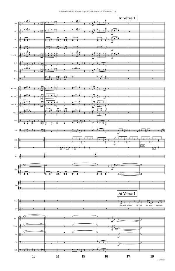 I Wanna Dance With Somebody for Rock Orchestra sheet music, page 3