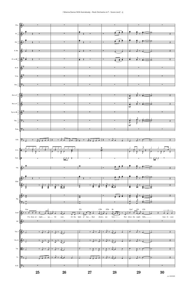 I Wanna Dance With Somebody for Rock Orchestra sheet music, page 5