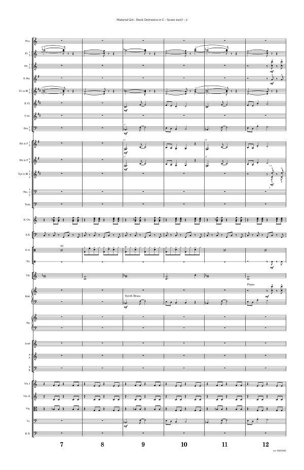 Material Girl for Rock Orchestra sheet music, page 2