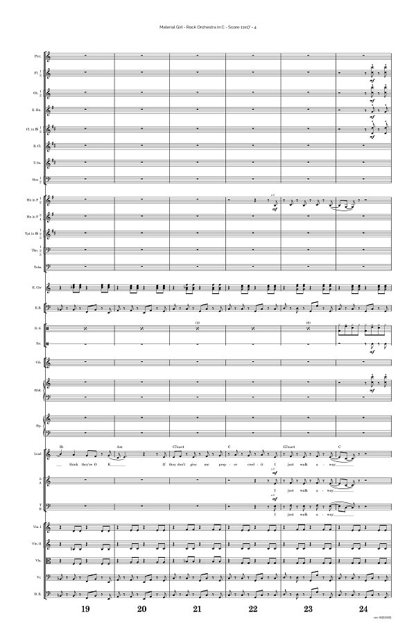 Material Girl for Rock Orchestra sheet music, page 4