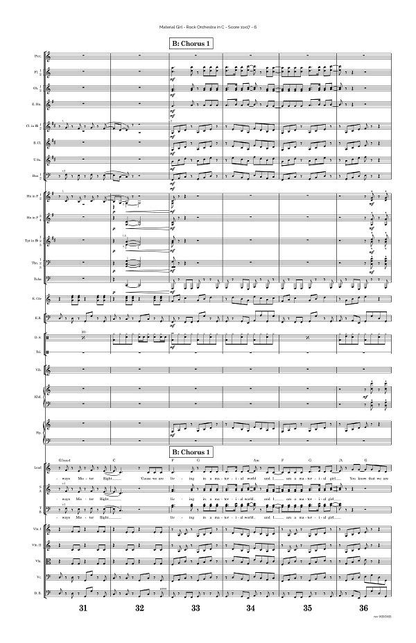 Material Girl for Rock Orchestra sheet music, page 6