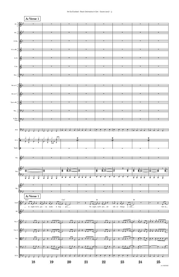 I'm So Excited for Rock Orchestra sheet music, page 3