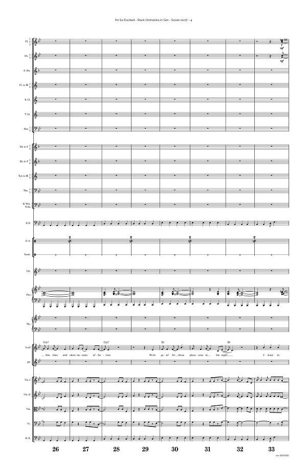 I'm So Excited for Rock Orchestra sheet music, page 4