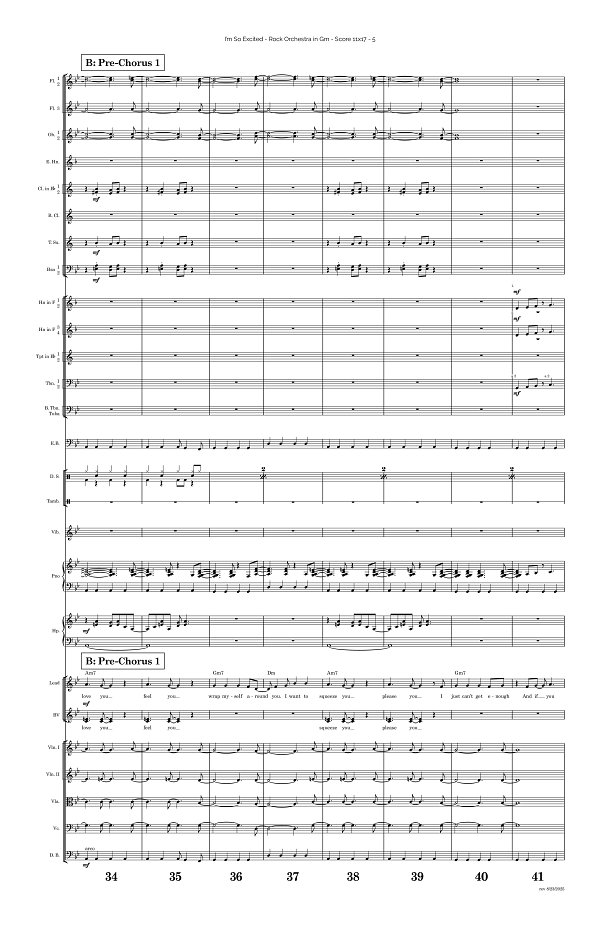 I'm So Excited for Rock Orchestra sheet music, page 5