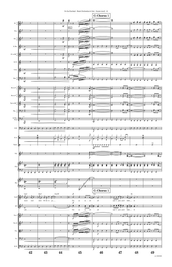 I'm So Excited for Rock Orchestra sheet music, page 6