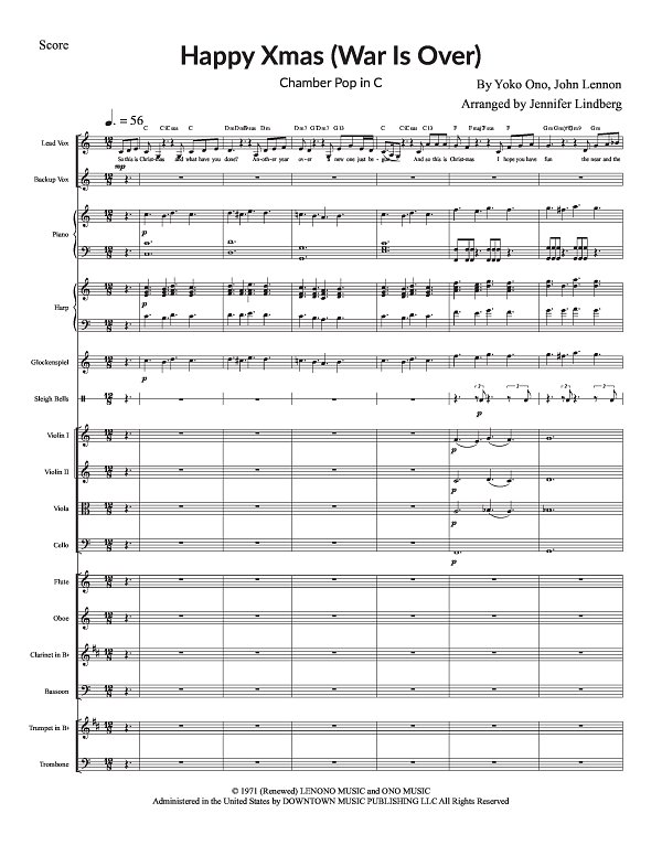 Happy Xmas (War Is Over) for Chamber Ensemble sheet music