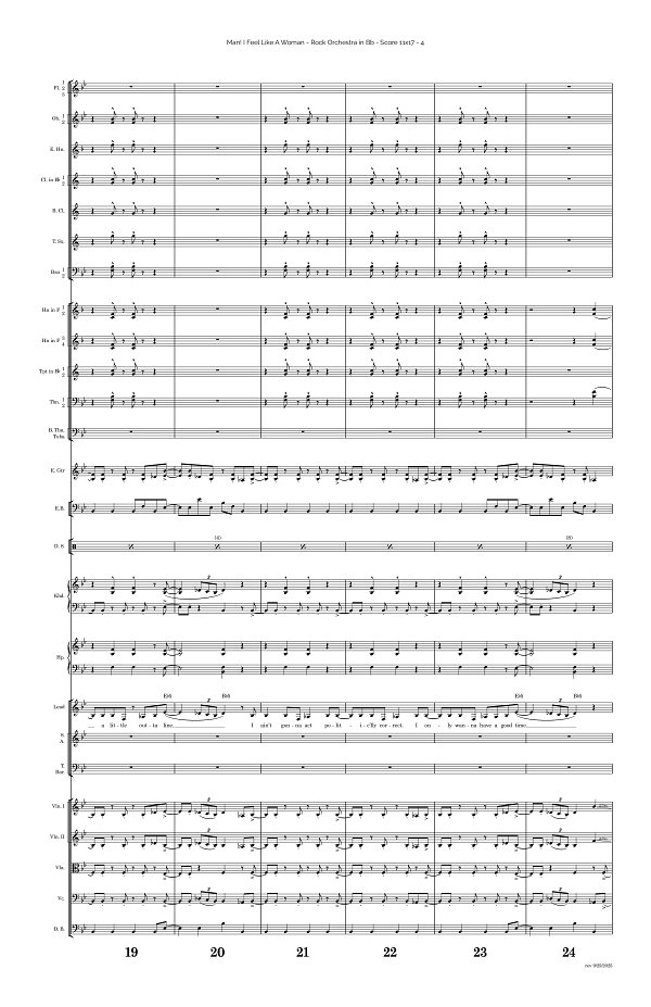 Man! I Feel Like A Woman! for Rock Orchestra sheet music, page 4
