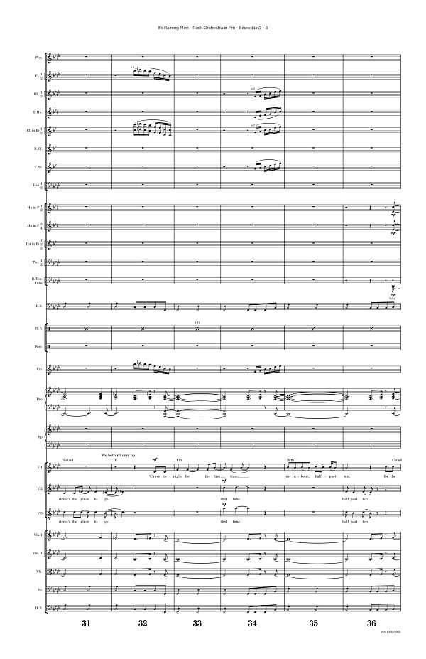 It's Raining Men for Rock Orchestra sheet music, page 6