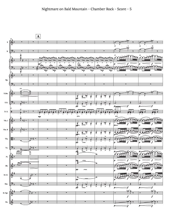 Night on Bald Mountain for Chamber Rock Group for Chamber Ensemble sheet music, page 5