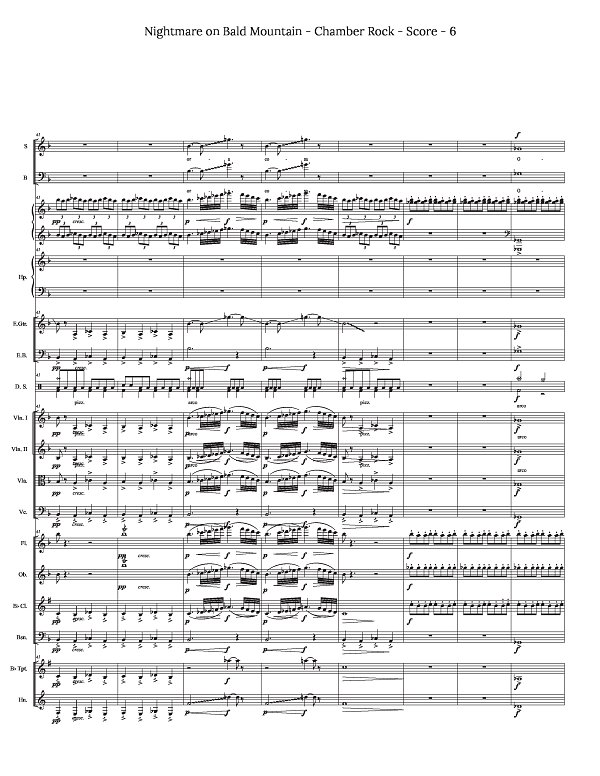 Night on Bald Mountain for Chamber Rock Group for Chamber Ensemble sheet music, page 6