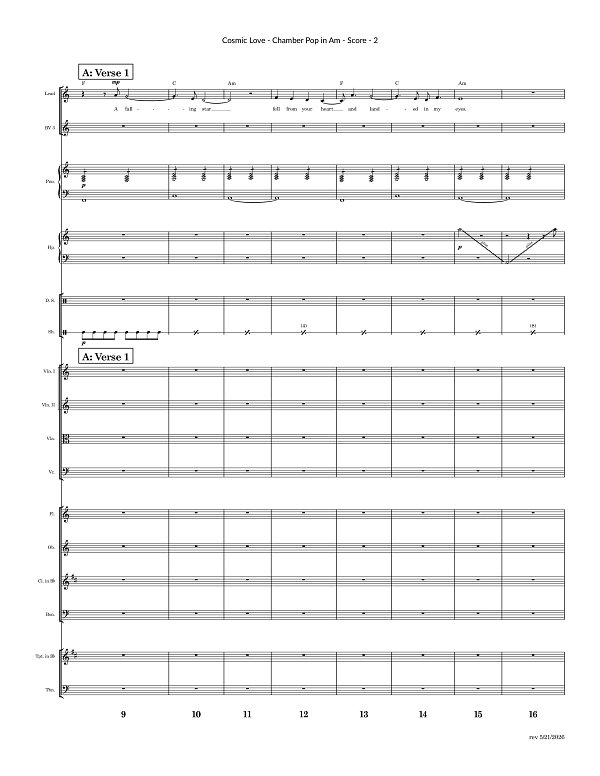 Cosmic Love for Chamber Ensemble sheet music, page 2