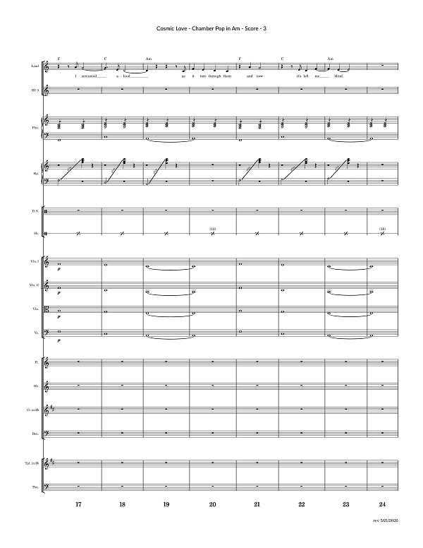 Cosmic Love for Chamber Ensemble sheet music, page 3