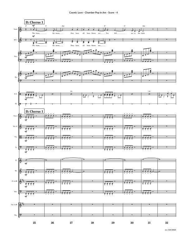 Cosmic Love for Chamber Ensemble sheet music, page 4