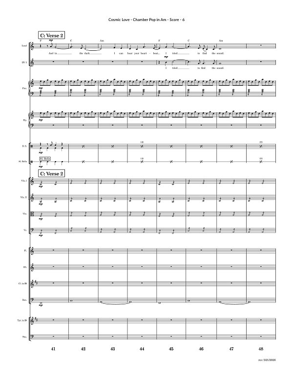 Cosmic Love for Chamber Ensemble sheet music, page 6