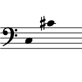 range:  C3 to C#4