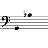 range:  G2 to Bb3